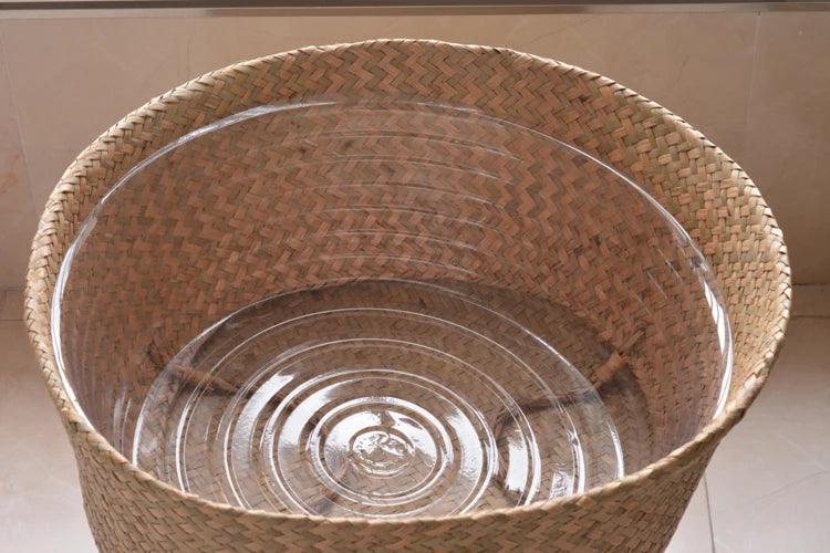 Coveview Woven Basket Planter - Onyx Decor