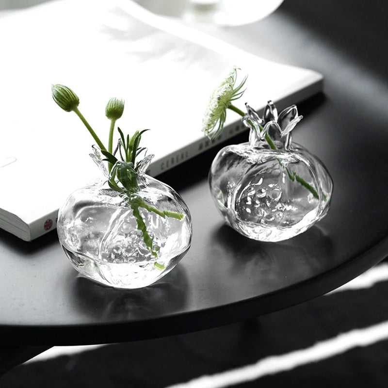 Nora Pomegranate Glass Propagation Vase - Onyx Decor