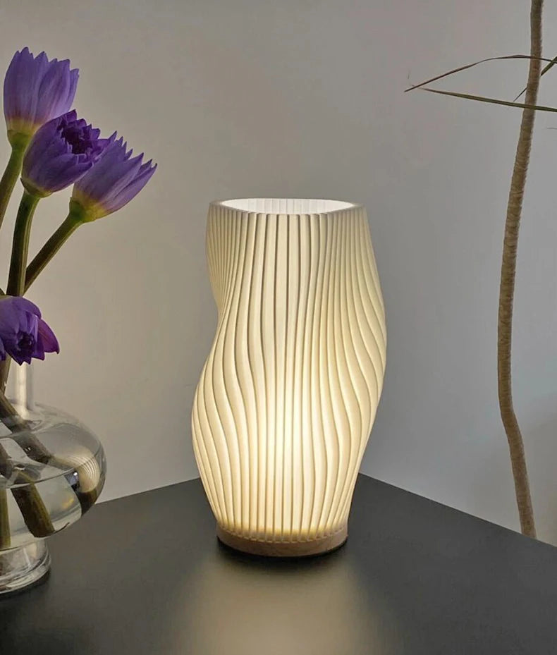 Amélie French Cream Pleated Table Lamp - Onyx Decor