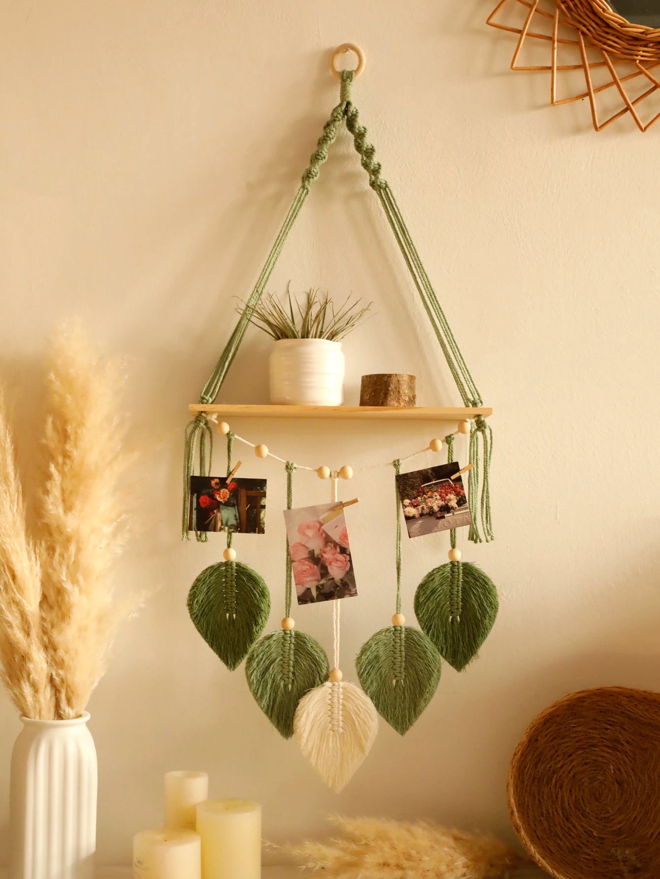 Willow Leaf Hanging Shelf - Onyx Decor