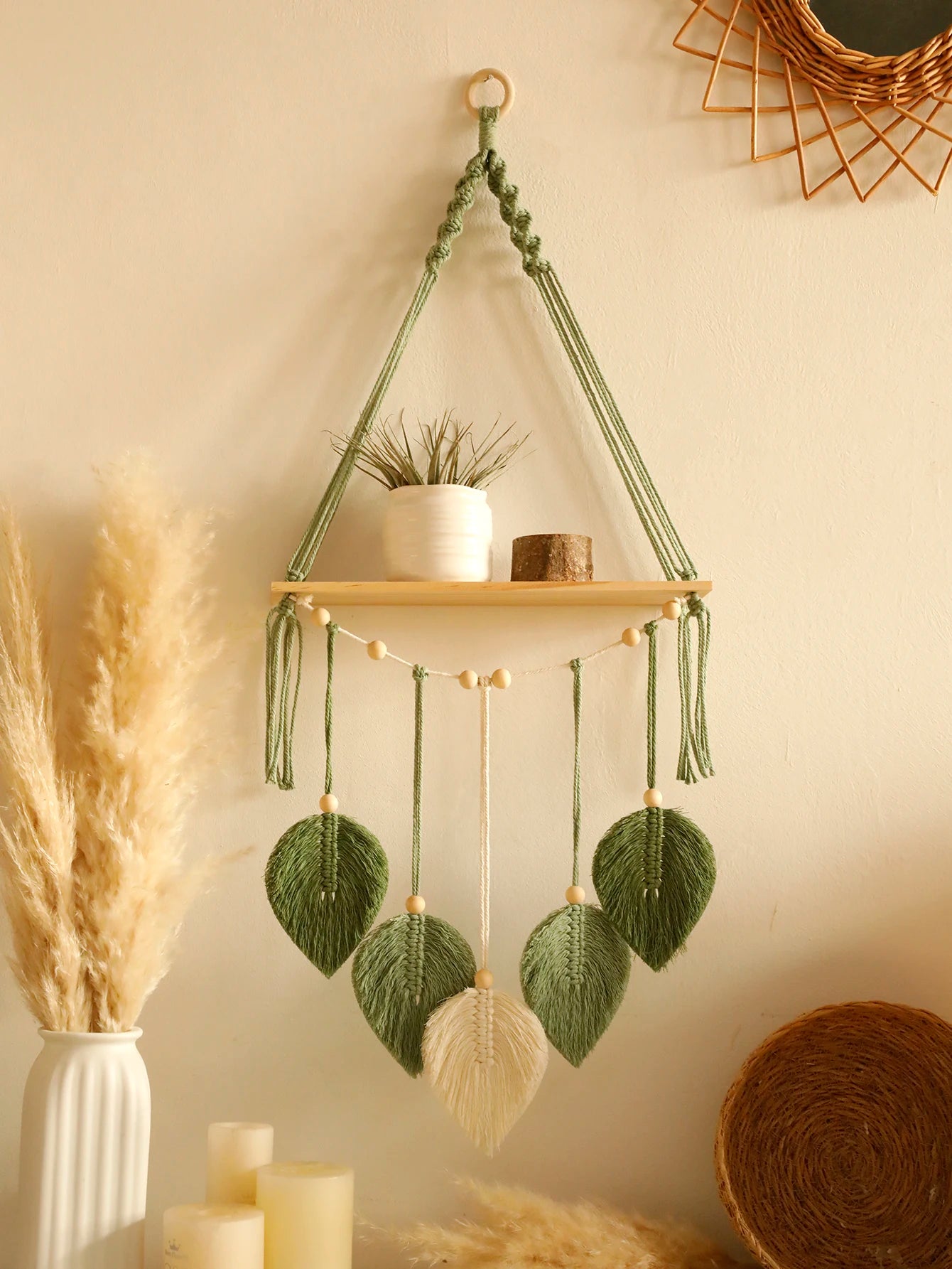 Willow Leaf Hanging Shelf - Onyx Decor