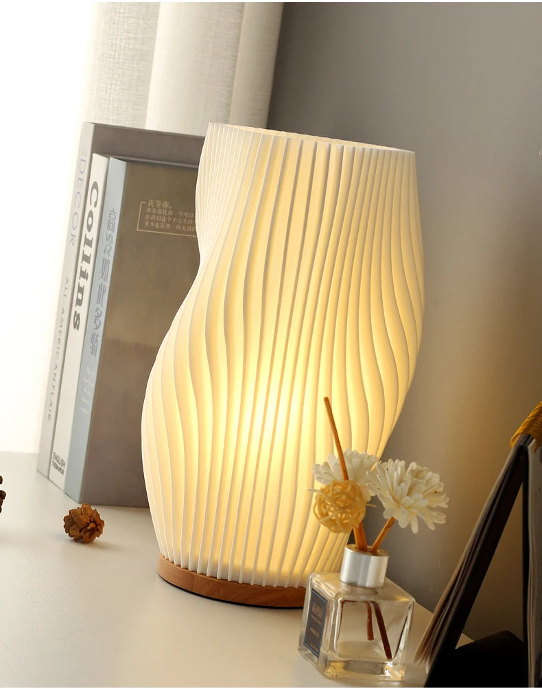 Amélie French Cream Pleated Table Lamp - Onyx Decor
