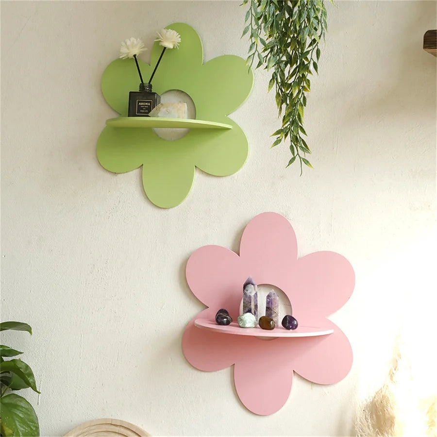 Blossom Wooden Floating Shelf - Onyx Decor