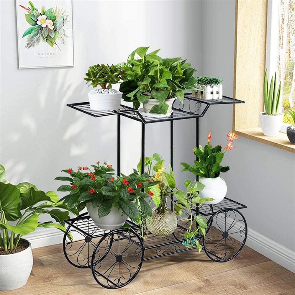 Noah Metal 6-Tier Plant Shelf Rack - Onyx Decor