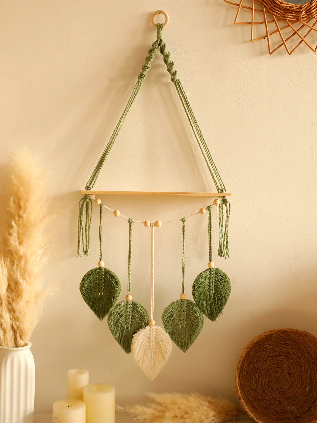 Willow Leaf Hanging Shelf - Onyx Decor