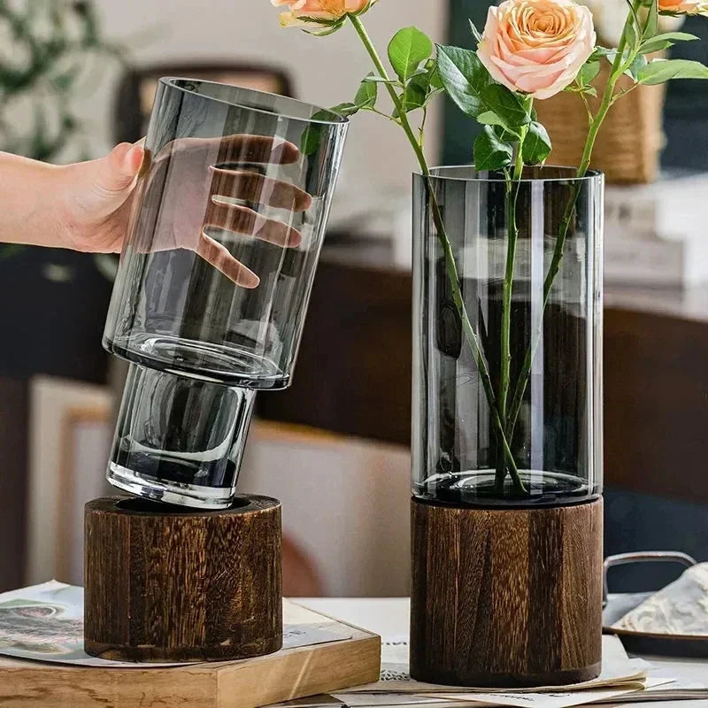 Milo Modern Glass Table Vase - Onyx Decor