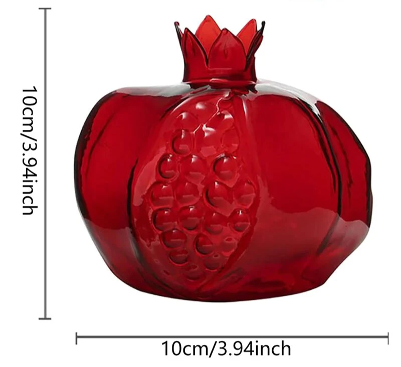 Nora Pomegranate Glass Propagation Vase - Onyx Decor