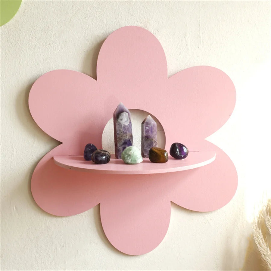 Blossom Wooden Floating Shelf - Onyx Decor