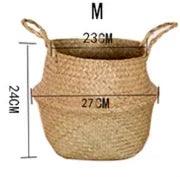 Coveview Woven Basket Planter - Onyx Decor