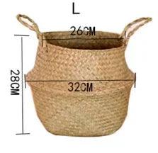 Coveview Woven Basket Planter - Onyx Decor