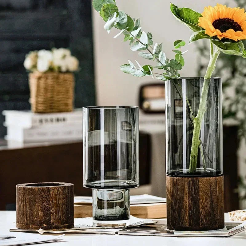 Milo Modern Glass Table Vase - Onyx Decor