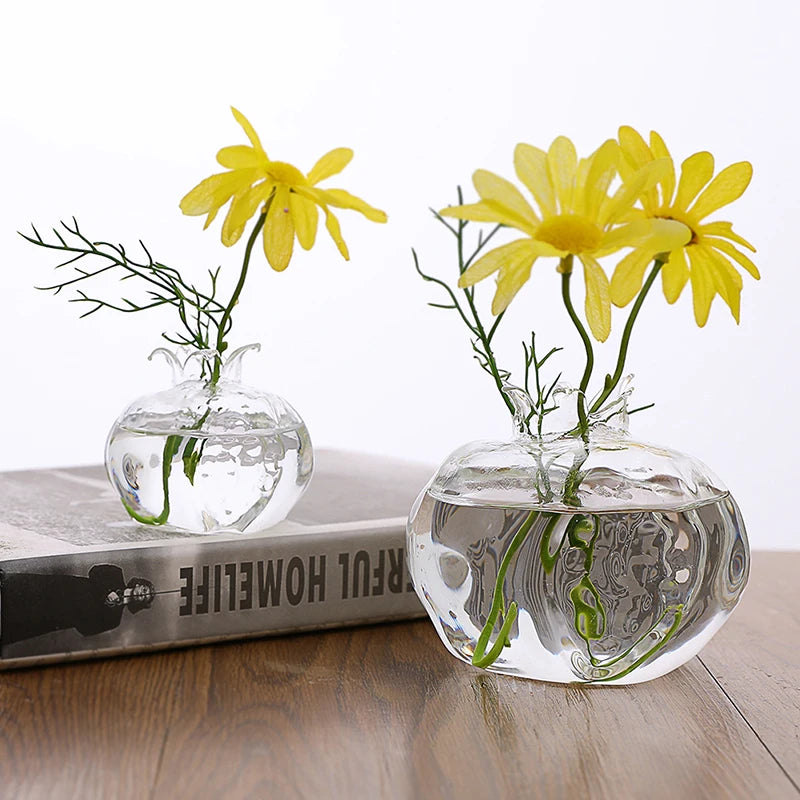 Nora Pomegranate Glass Propagation Vase - Onyx Decor