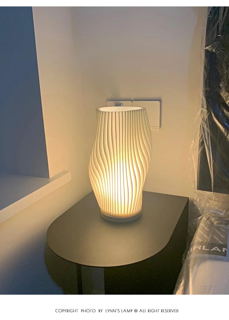 Amélie French Cream Pleated Table Lamp - Onyx Decor