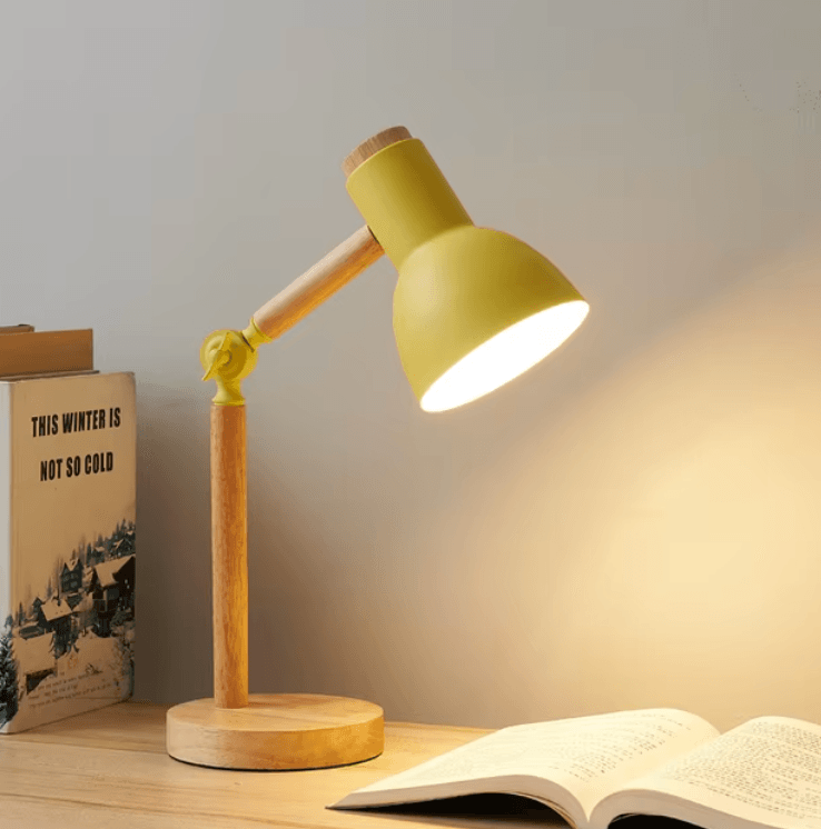 Nordica Adjustable Wood Desk Lamp - Onyx Decor