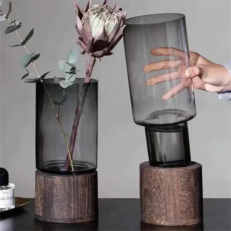 Milo Modern Glass Table Vase - Onyx Decor