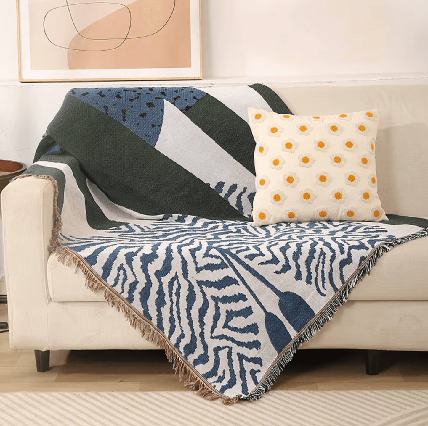 Abstract Shapes Throw Blanket - Onyx Decor