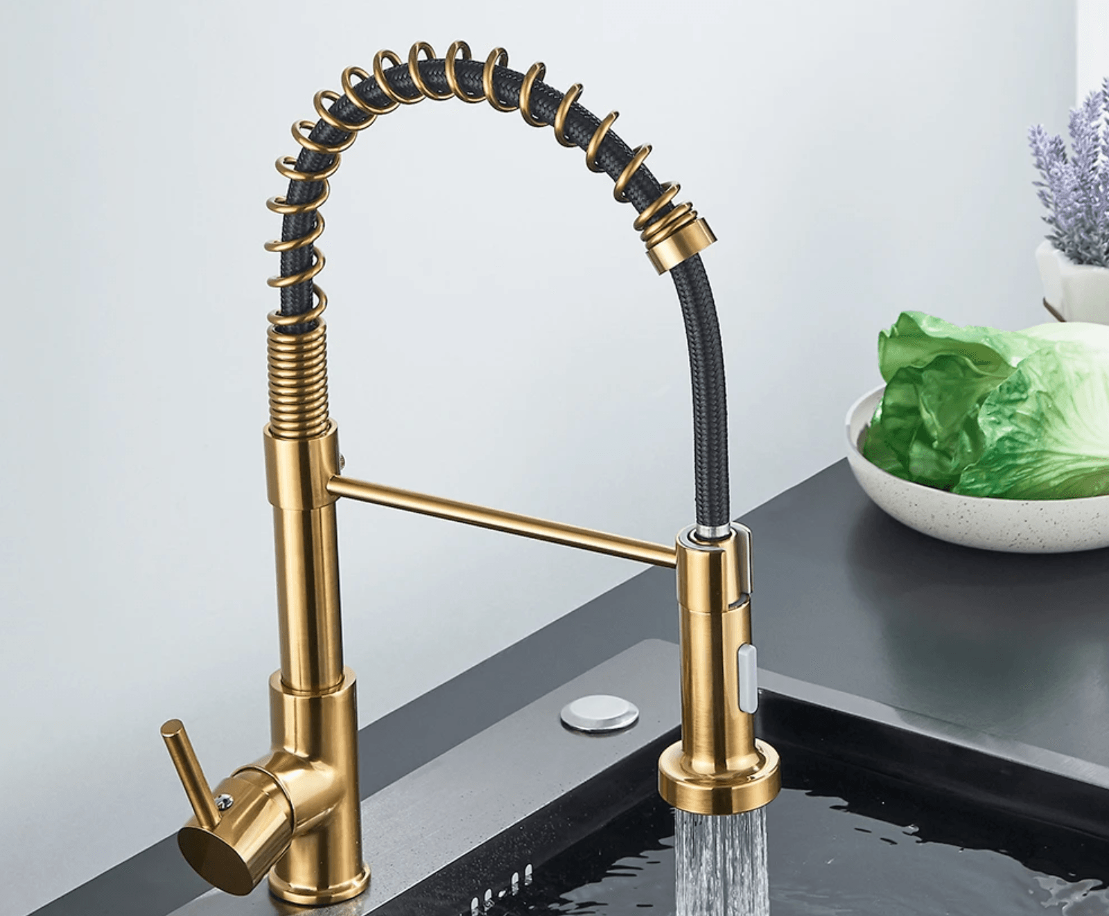 Apex Pro Spring Coil Kitchen Faucet - Onyx Decor