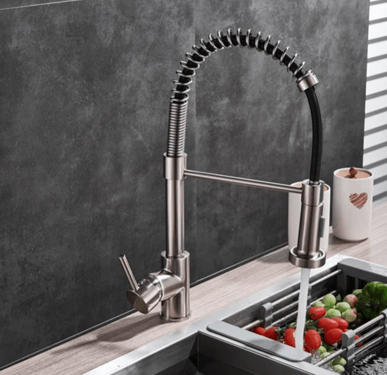 Apex Pro Spring Coil Kitchen Faucet - Onyx Decor