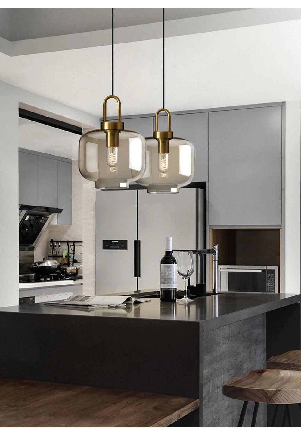 Arlo – Modern Glass Pendant Light - Onyx Decor