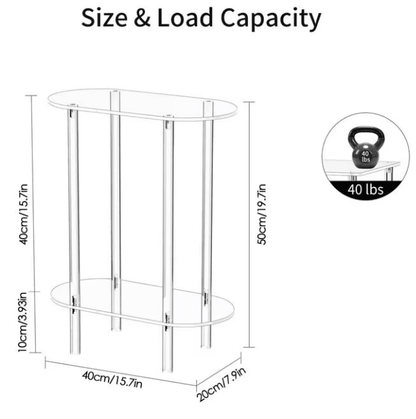 Astra Clear Acrylic Side Table - Onyx Decor