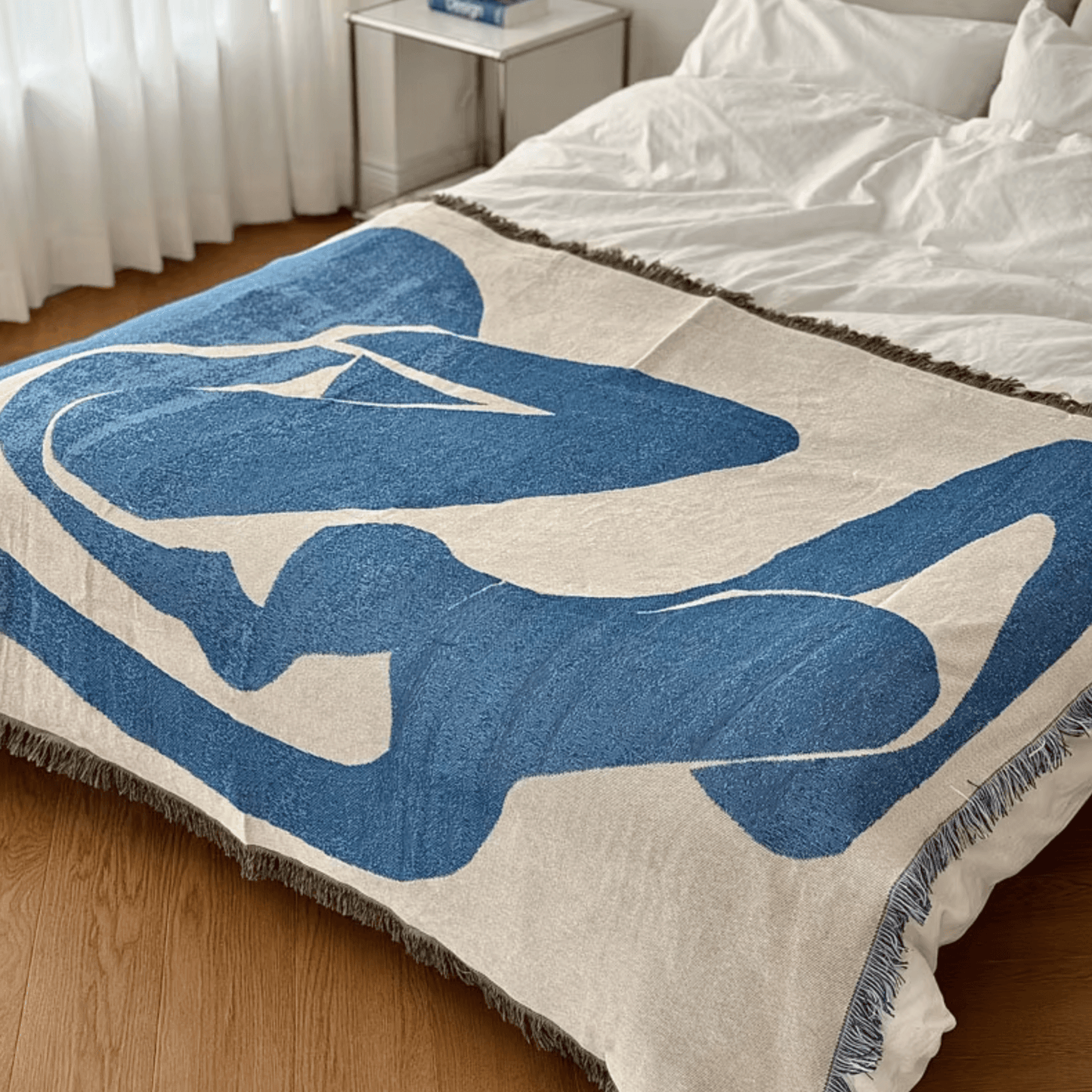 Azure Muse Woven Throw Blanket - Onyx Decor