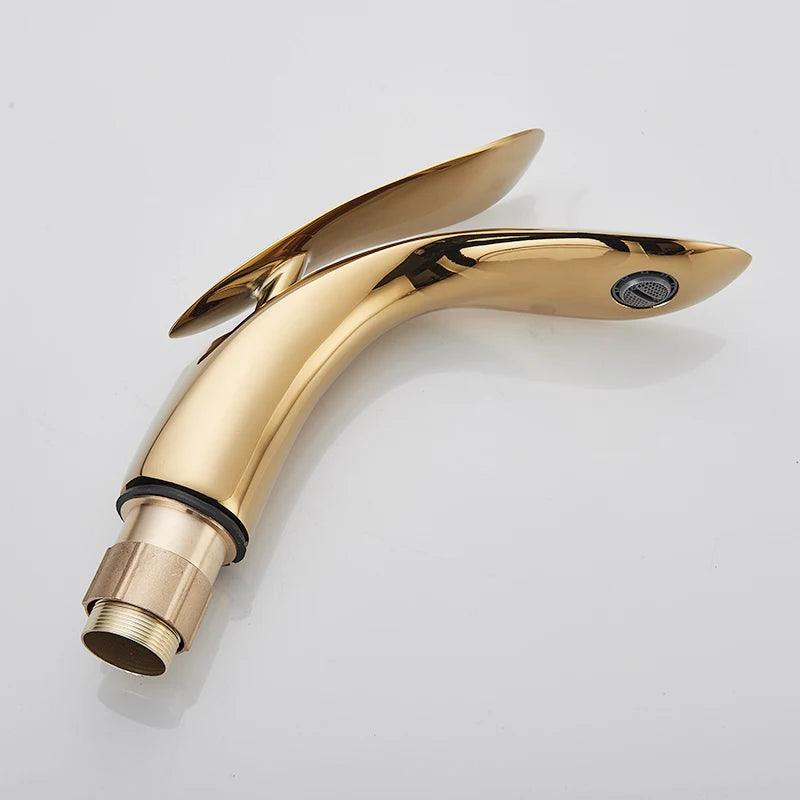 Callahan - Modern Brass Crane Faucet - Onyx Decor