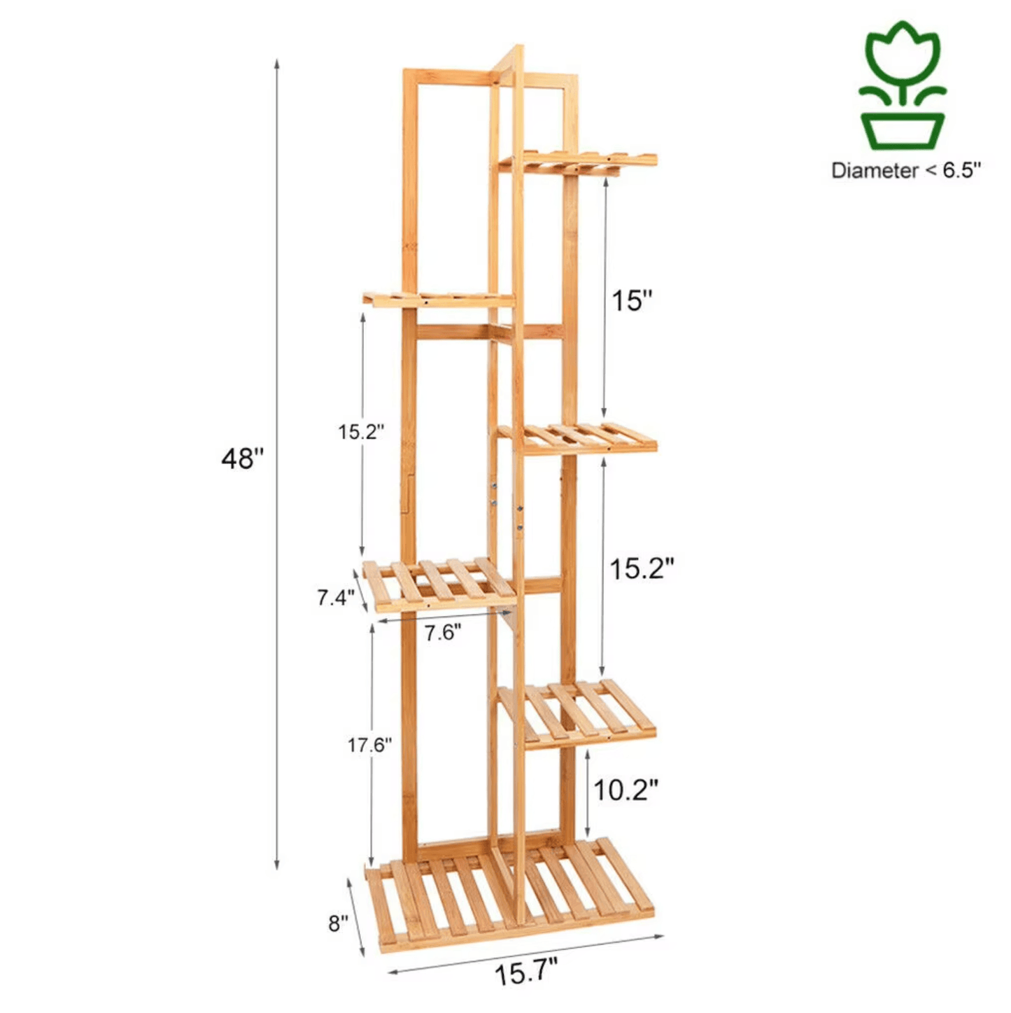 Elara Vertical Plant Display Stand - Onyx Decor