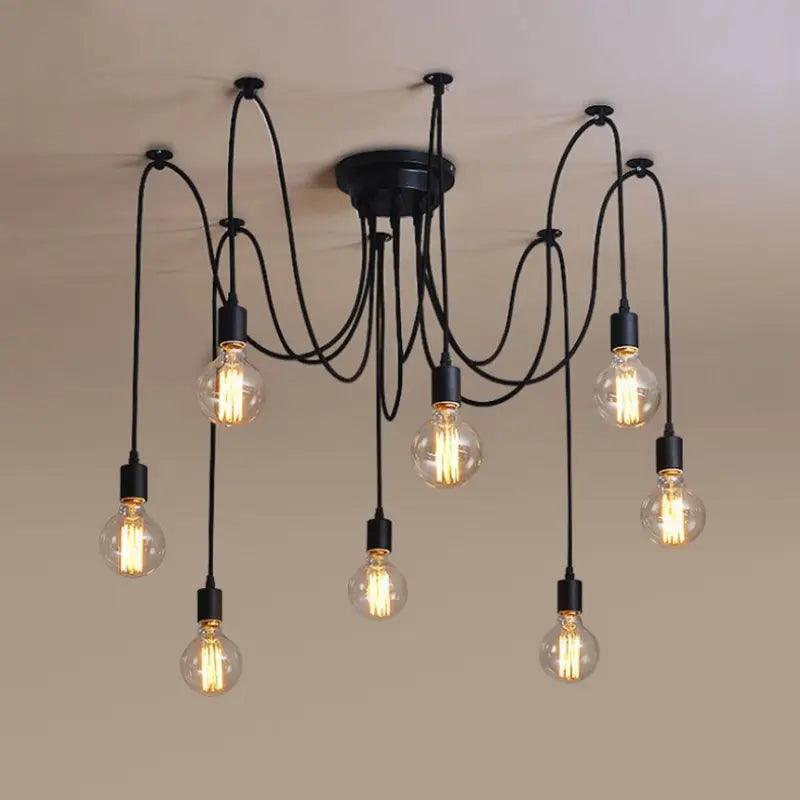 Ronan – Industrial Spider Chandelier - Onyx Decor