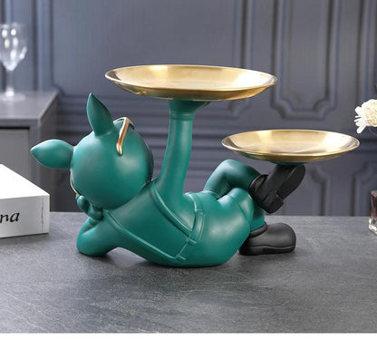Bulldog Animal Figurines Cool Dog Statue Sculpture Living Study Room Bedroom Decor Home Interior Decoration Accessories - Onyx Decor