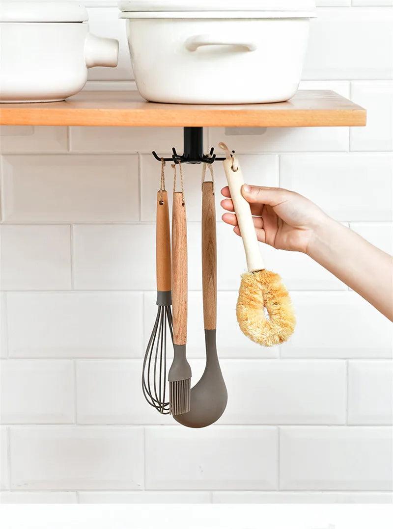 Atlas Rotating Utensil Hook Rack - Onyx Decor