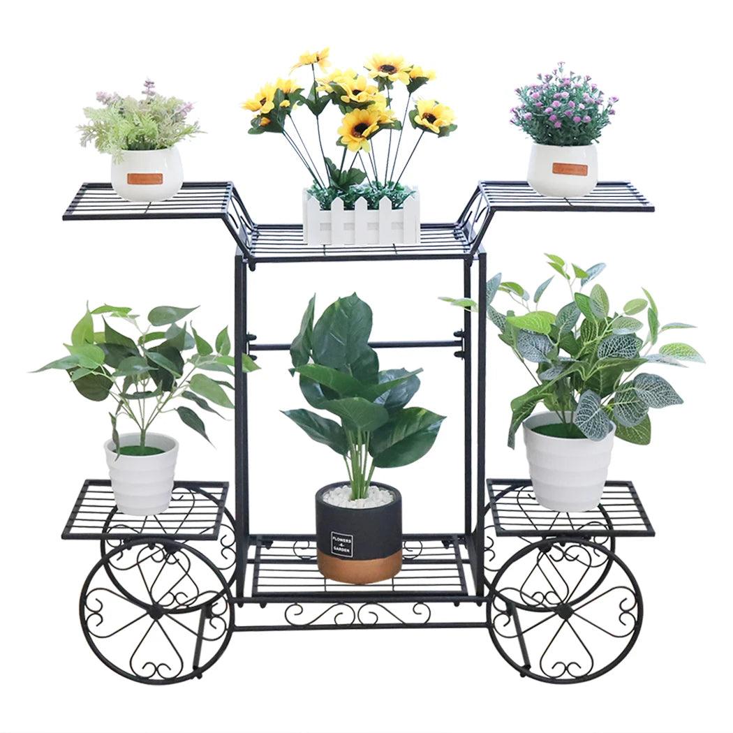 Noah Metal 6-Tier Plant Shelf Rack - Onyx Decor