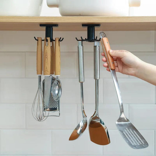 Atlas Rotating Utensil Hook Rack - Onyx Decor