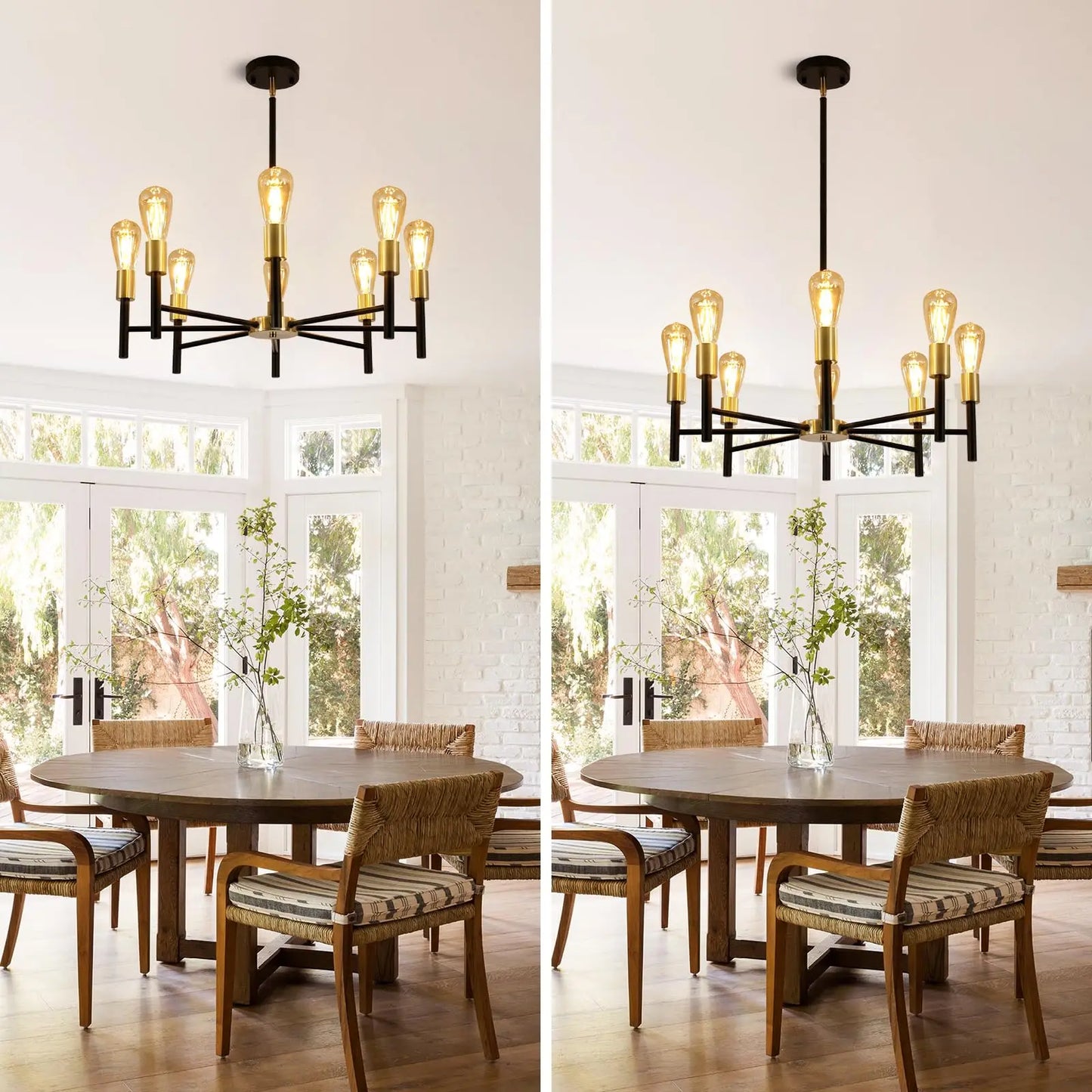 Monroe 8-Light Farmhouse Chandelier - Onyx Decor