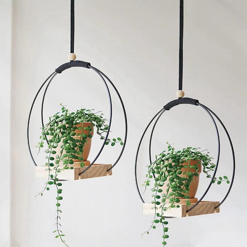 Manhattan Metal Hanging Planter - Onyx Decor