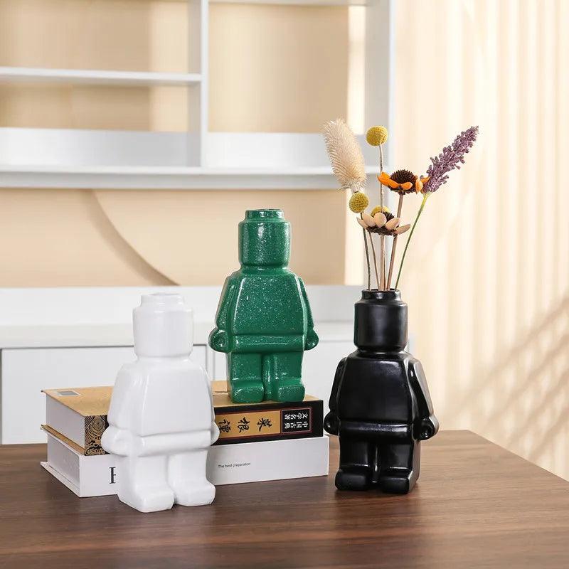 Lego Man Ceramic Vase - Onyx Decor