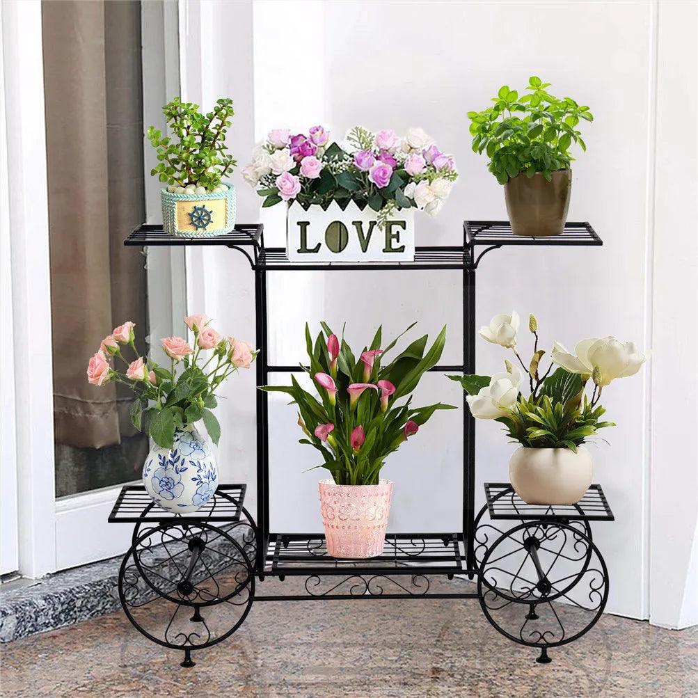 Noah Metal 6-Tier Plant Shelf Rack - Onyx Decor