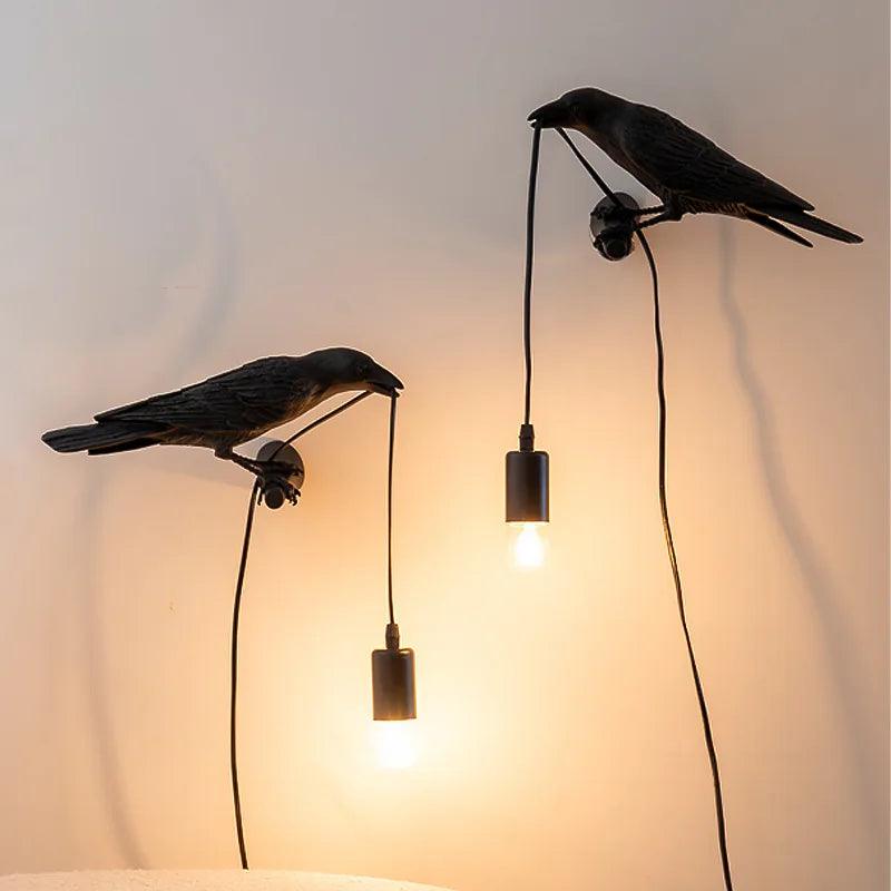 Noir Raven Lamp - Onyx Decor