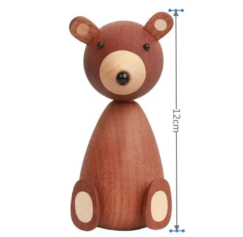 Denmark Wooden Bear Figurine - Onyx Decor