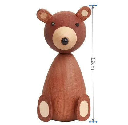 Denmark Wooden Bear Figurine - Onyx Decor