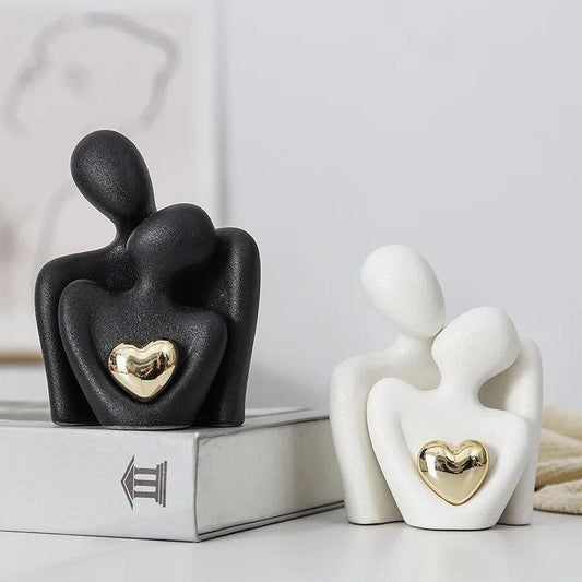 Amara Heart Nesting Sculpture - Onyx Decor