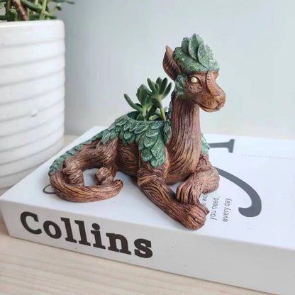 Evergreen Dragon Decorative Sculpture Planter - Onyx Decor