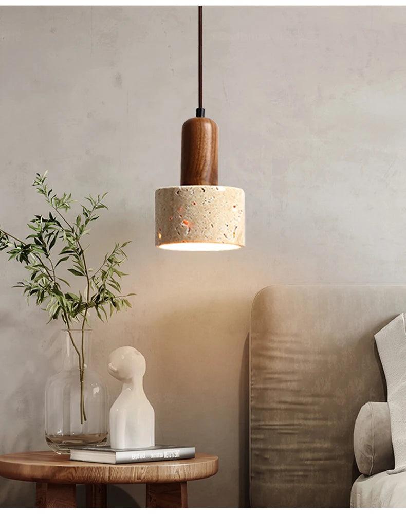 Elysian Travertine Pendant Light - Onyx Decor