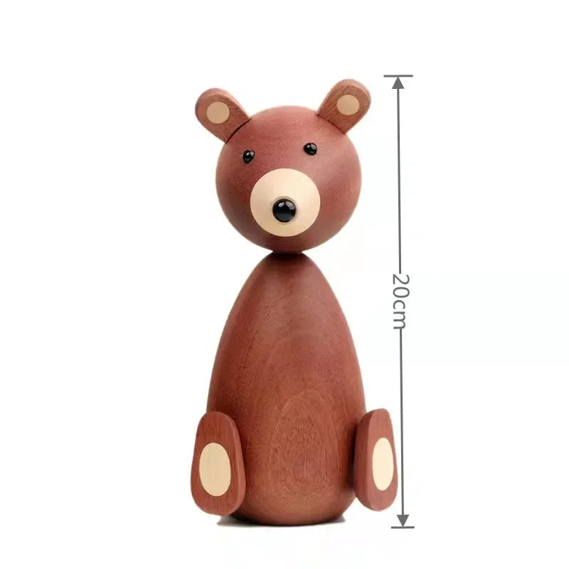 Denmark Wooden Bear Figurine - Onyx Decor