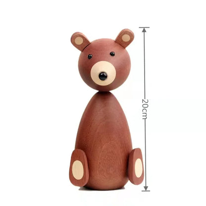 Denmark Wooden Bear Figurine - Onyx Decor
