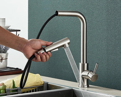 Talon Dual-Mode Retractable Kitchen Faucet - Onyx Decor