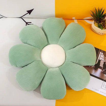 Daisy Flower Plush Throw Pillow - Onyx Decor
