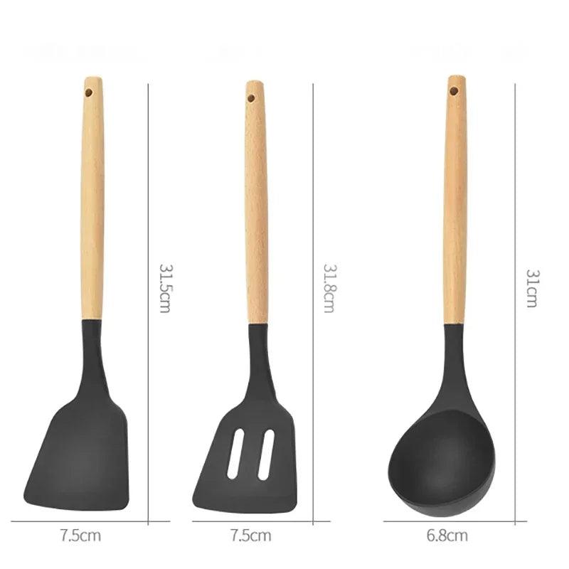 All-in-One 12 Piece Kitchen Utensil Set - Onyx Decor