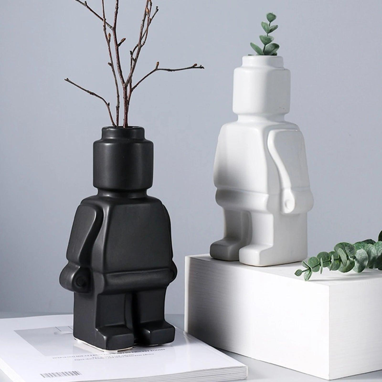 Lego Man Ceramic Vase - Onyx Decor