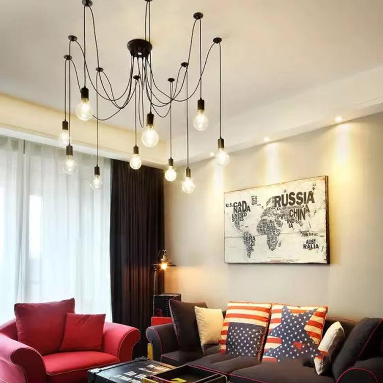 Ronan – Industrial Spider Chandelier - Onyx Decor