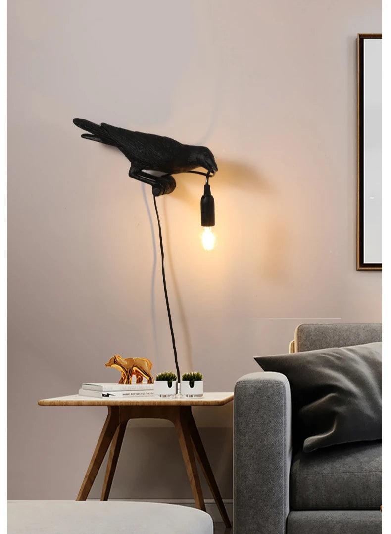 Noir Raven Lamp - Onyx Decor